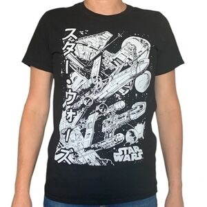 Star Wars Black and White Graphic T-Shirt